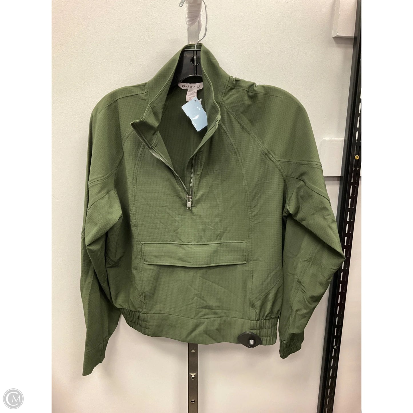 Athletic Top Long Sleeve Collar By Athleta In Green, Size: Xxs