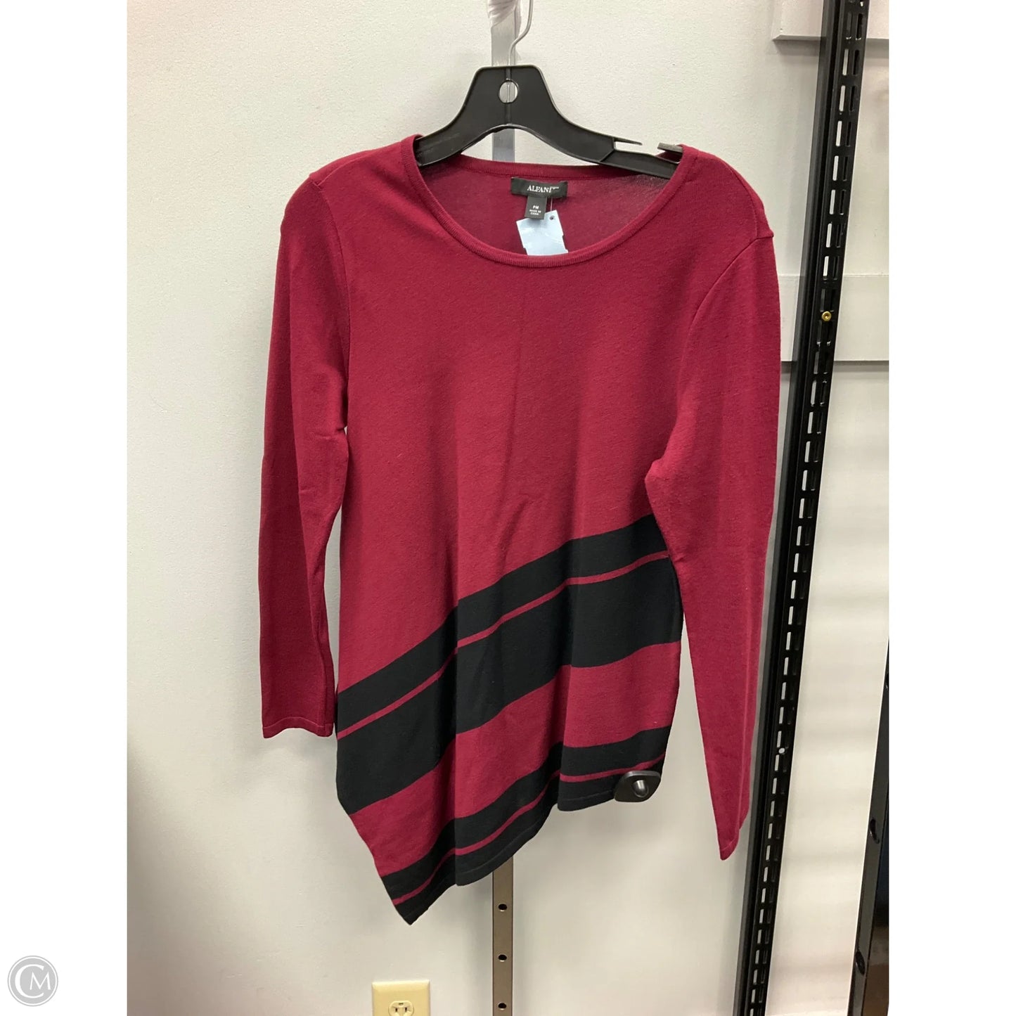 Top Long Sleeve By Alfani In Maroon, Size: Mp