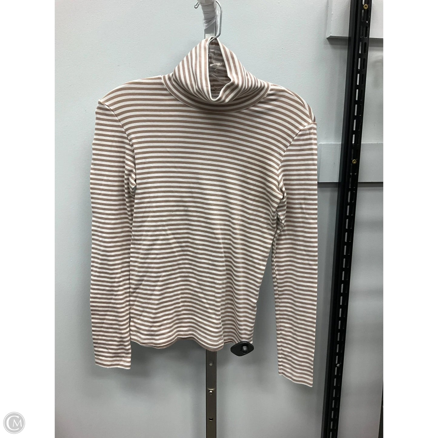 Top Long Sleeve Basic By Loft In Striped Pattern, Size: M