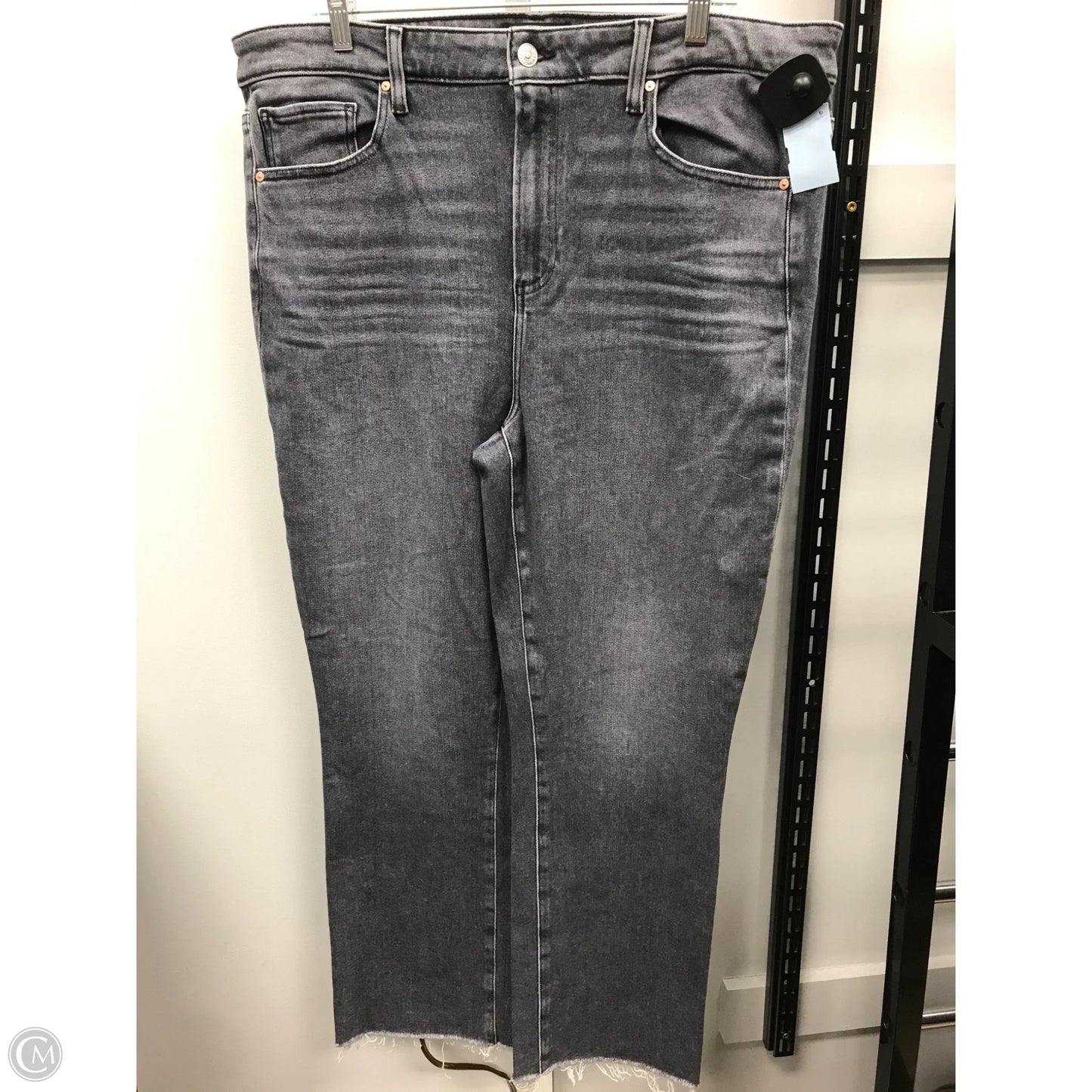 Jeans Straight By Paige In Grey Denim, Size: 16