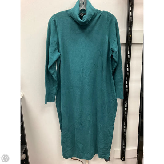 Dress Sweater By Express In Teal, Size: Xl