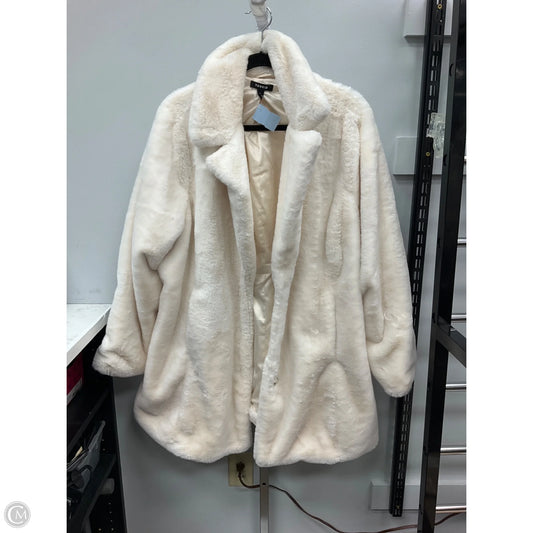 Jacket Faux Fur & Sherpa By Torrid In Cream, Size: 2x