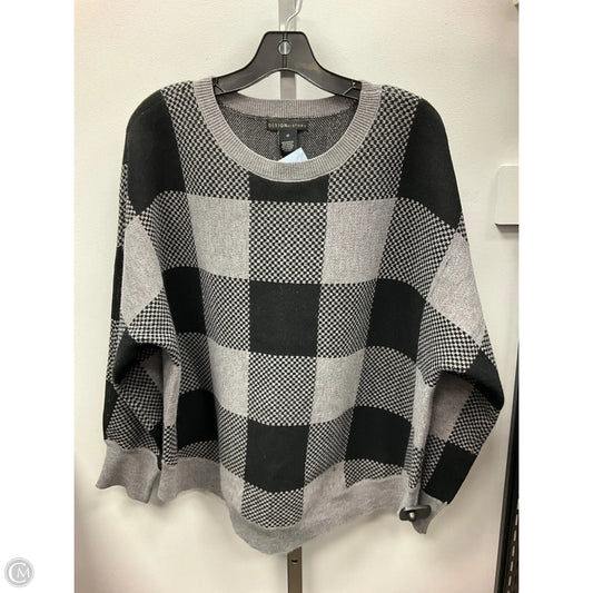 Sweater By Design History In Black & Grey, Size: 1x