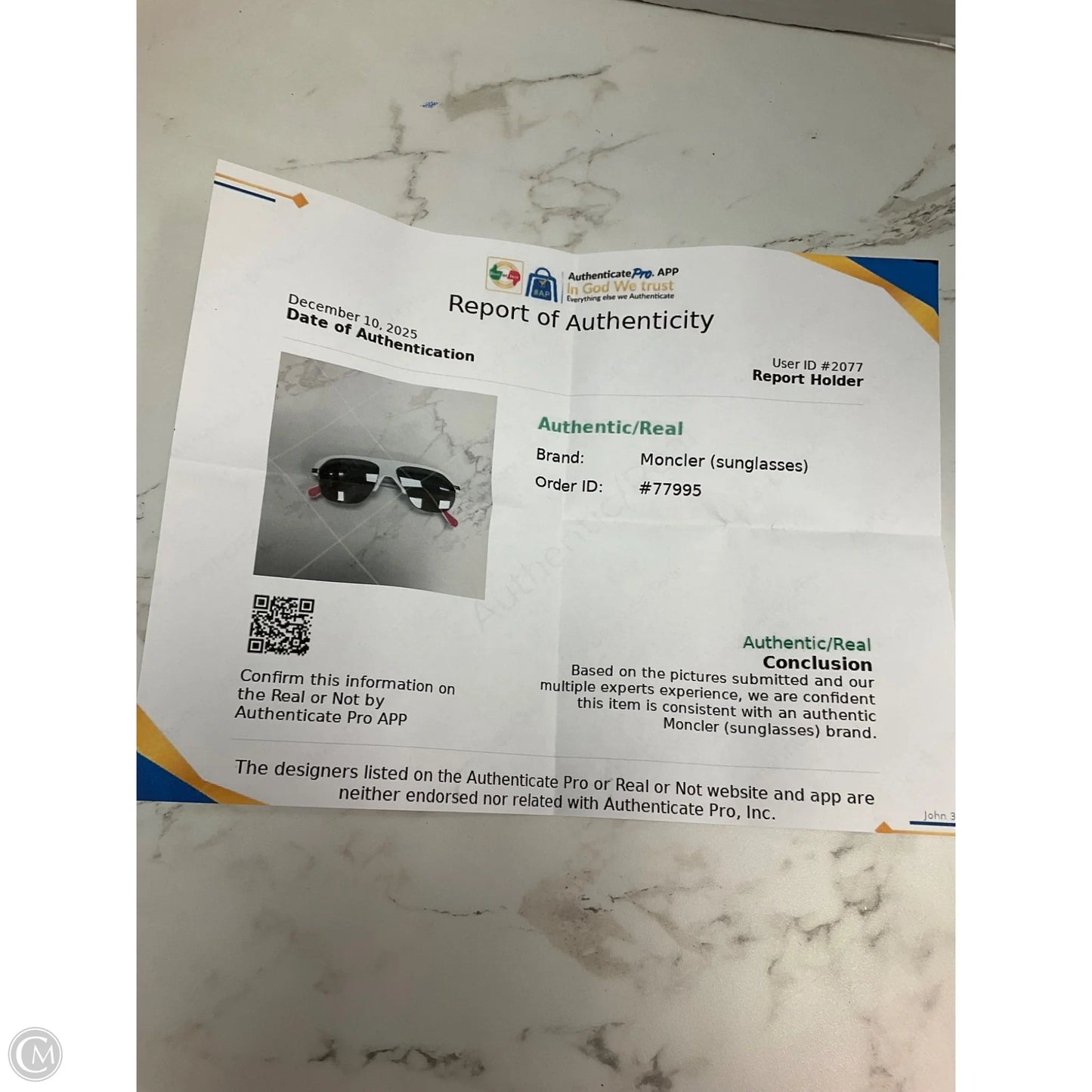 Sunglasses Luxury Designer By Moncler