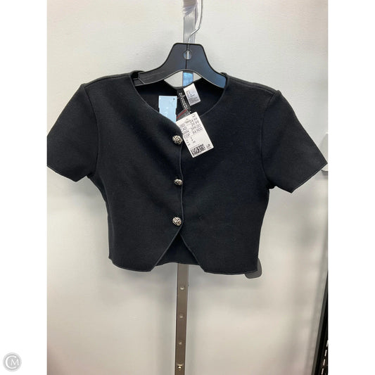 Top Short Sleeve By H&m In Black, Size: S
