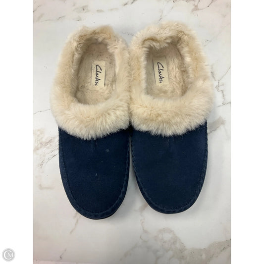 Slippers By Clarks In Navy, Size: 8