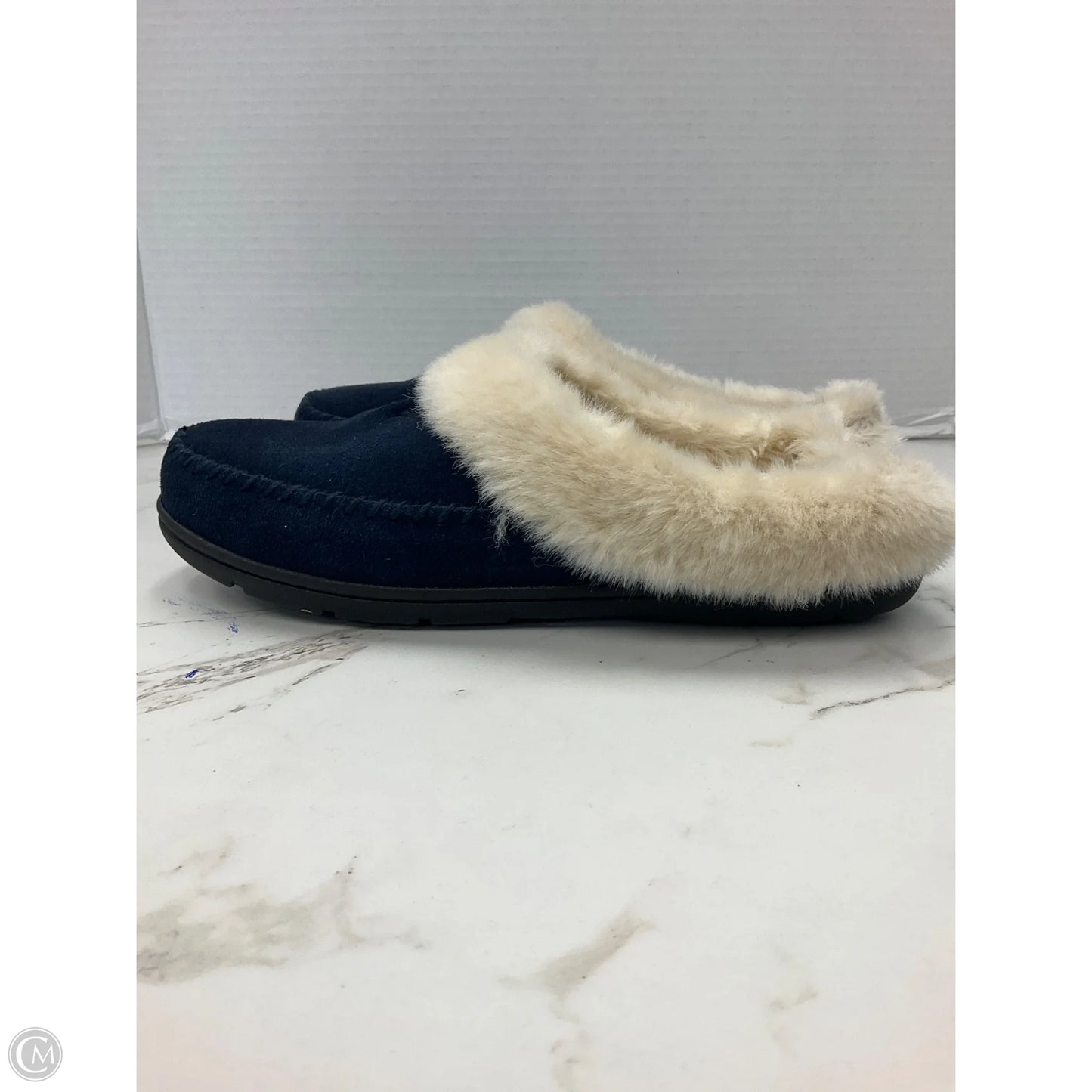 Slippers By Clarks In Navy, Size: 8