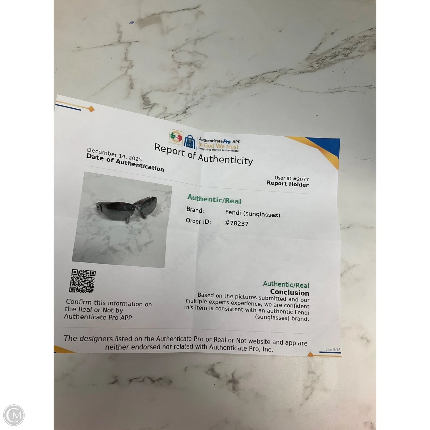 Sunglasses Luxury Designer By Fendi