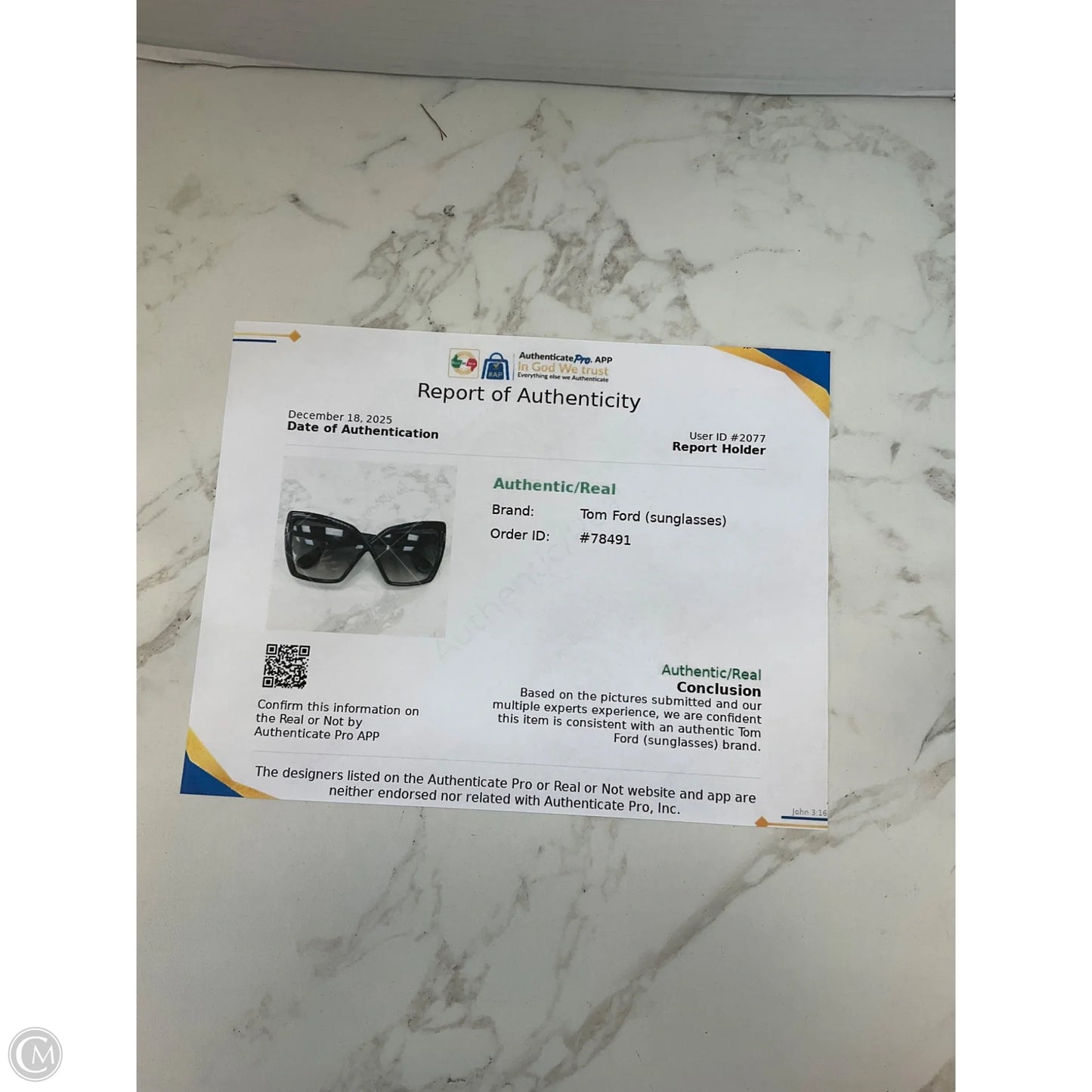 Sunglasses Luxury Designer By Tom Ford