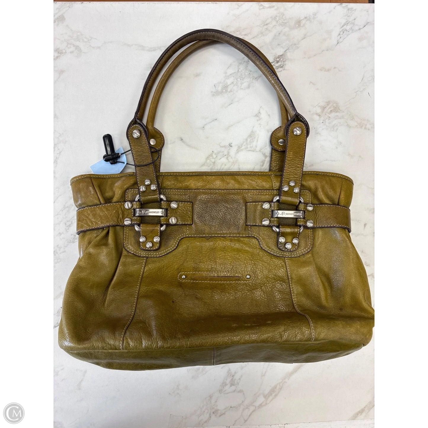 Handbag Leather By B. Makowsky, Size: Medium