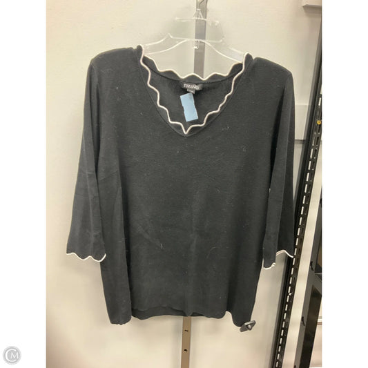 Top Sleeveless By Roz And Ali In Black & White, Size: 2x