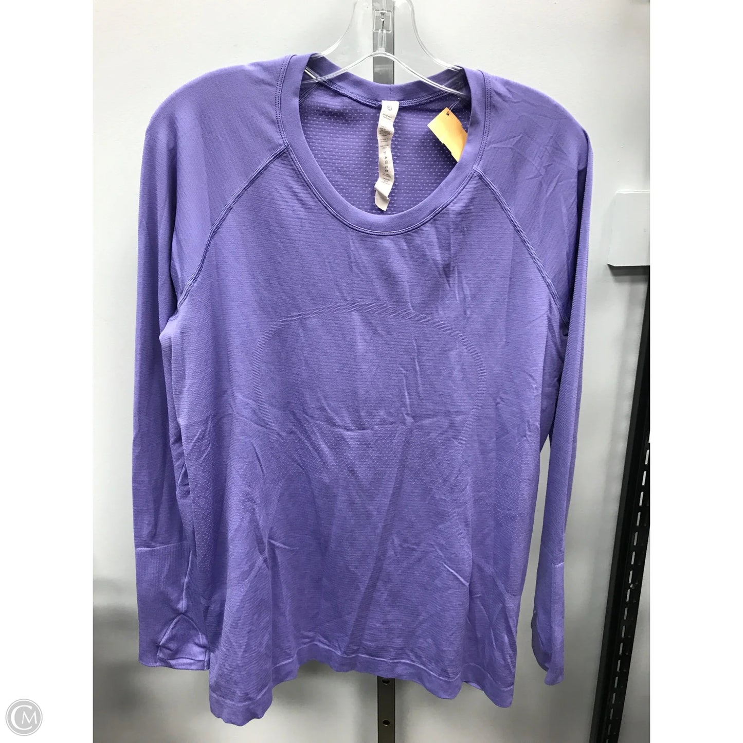 Athletic Top Long Sleeve Collar By Lululemon In Purple, Size: 12