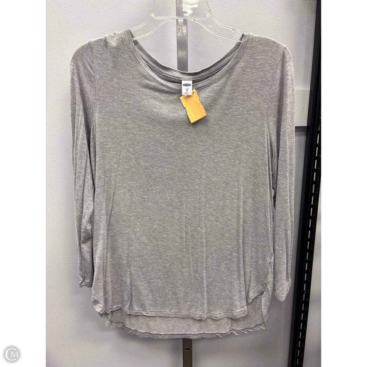 Top Long Sleeve Basic By Old Navy In Grey, Size: M