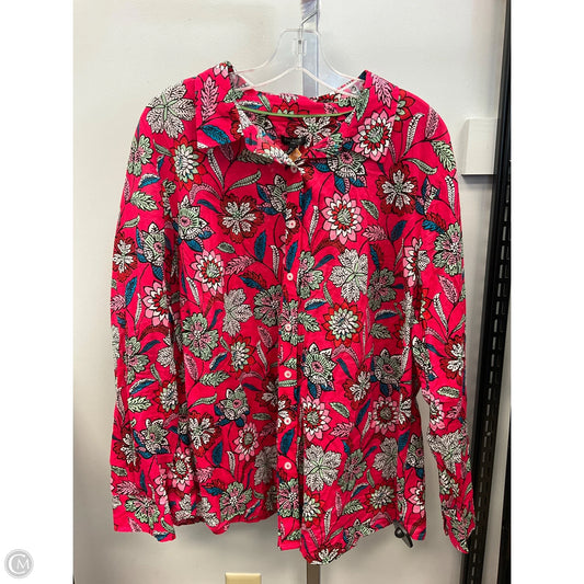 Top Long Sleeve By Talbots In Floral Print, Size: 3x