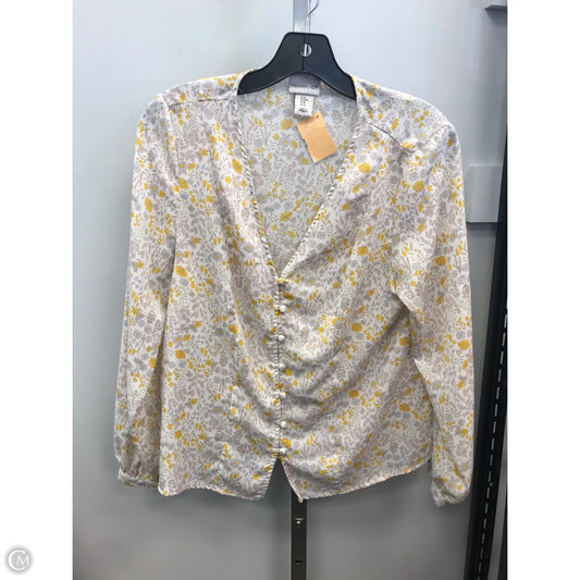 Blouse Long Sleeve By Rachel Zoe In Floral Print, Size: M