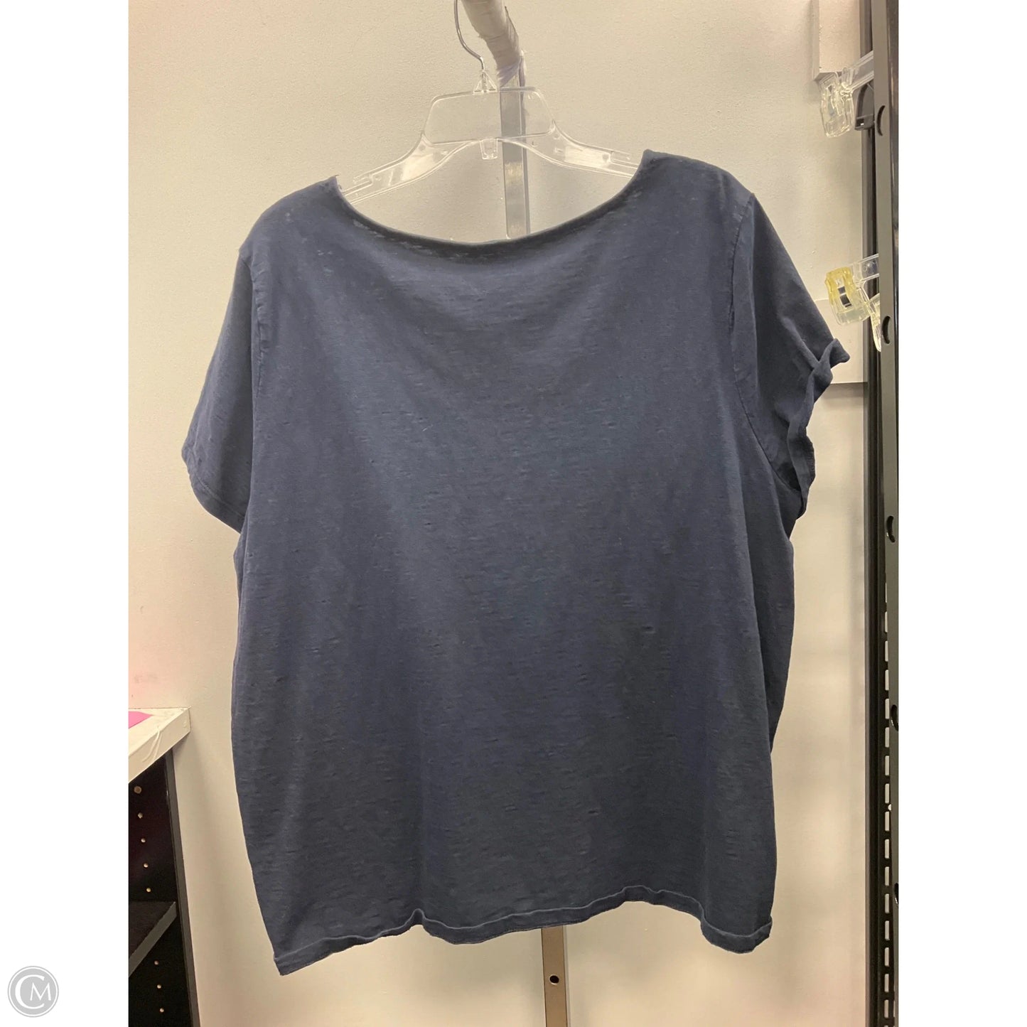 Top Short Sleeve By Talbots In Navy, Size: 3x