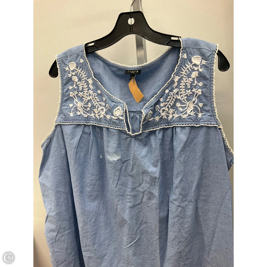 Top Sleeveless By Talbots In Blue, Size: 2x