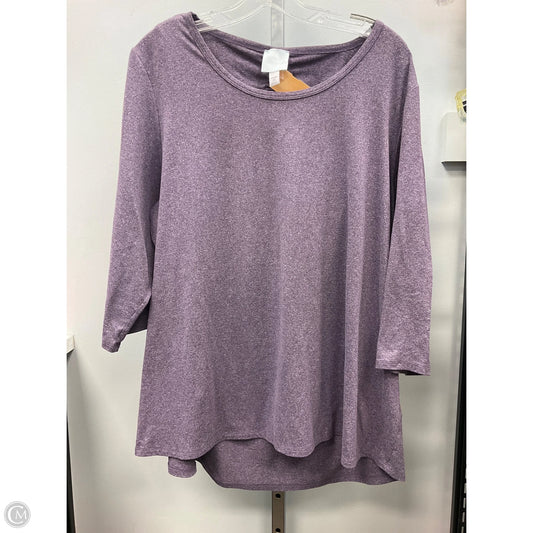 Top 3/4 Sleeve By Dressbarn In Purple, Size: 2x