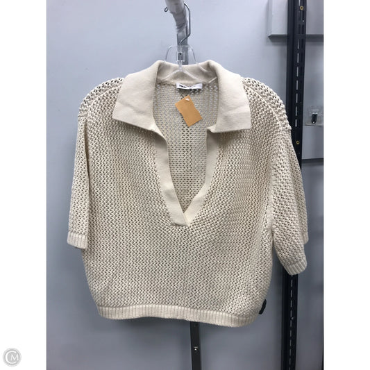 Top Short Sleeve By Tna In Cream, Size: M