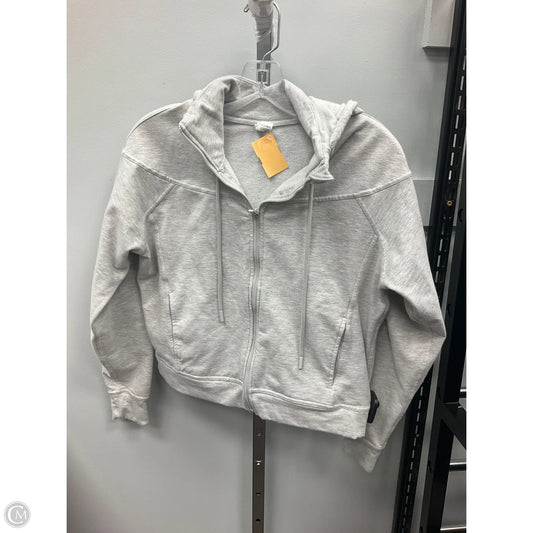 Athletic Sweatshirt Hoodie By Yogalicious In Grey, Size: S