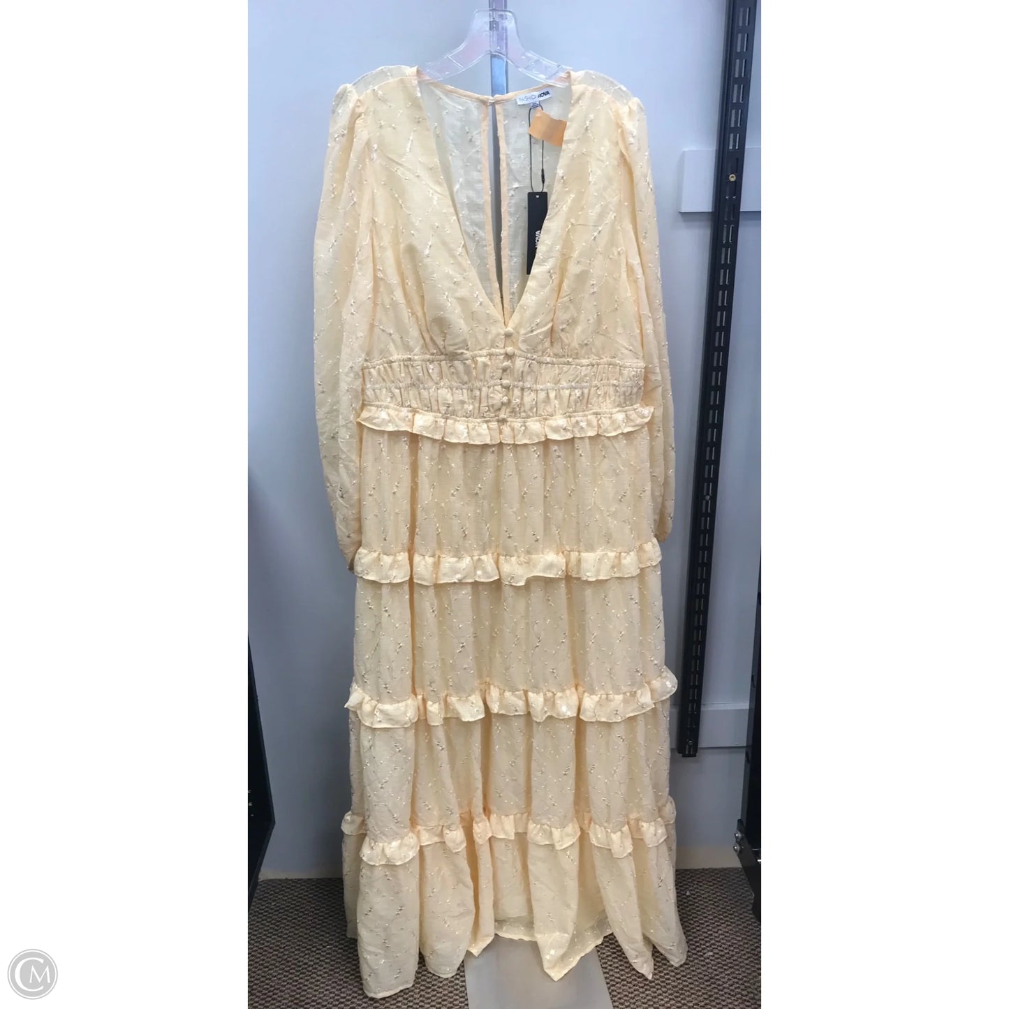 Dress Casual Maxi By Fashion Nova In Yellow, Size: 2x