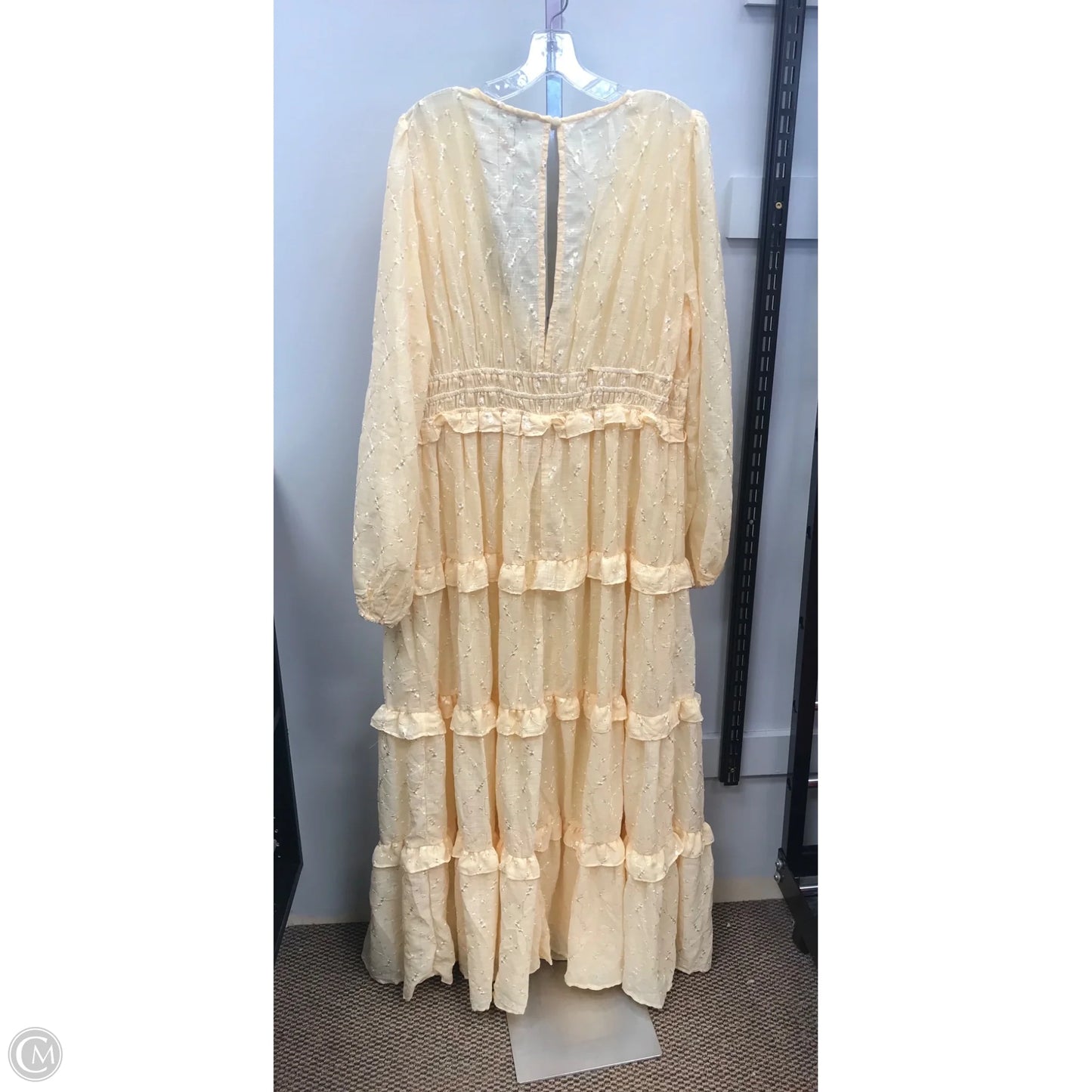 Dress Casual Maxi By Fashion Nova In Yellow, Size: 2x