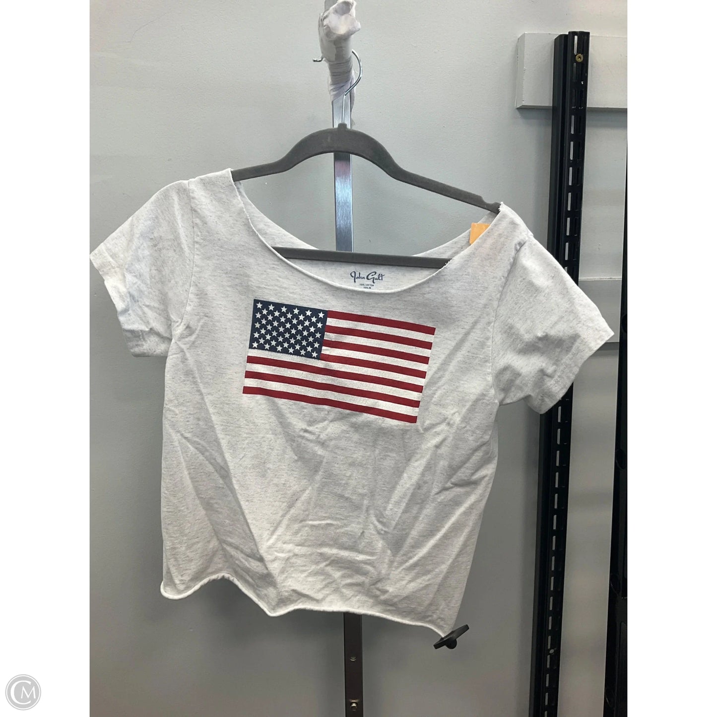 Top Short Sleeve Basic By John Galt In Grey, Size: S