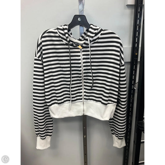 Sweatshirt Hoodie By Shein In Striped Pattern, Size: L