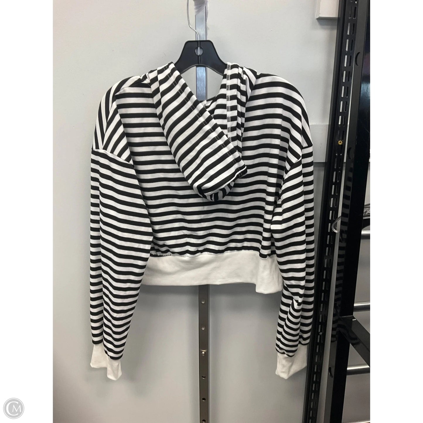 Sweatshirt Hoodie By Shein In Striped Pattern, Size: L