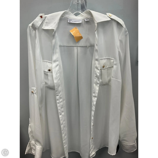 Blouse Long Sleeve By New York And Co In Cream, Size: S