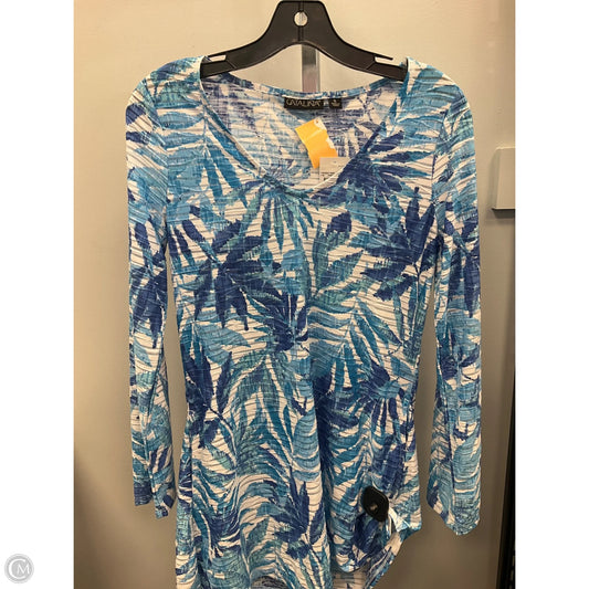 Swimwear Cover-up By Catalina In Blue & White, Size: S