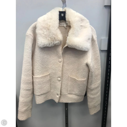 Sweater Cardigan By Chelsea And Theodore In Cream, Size: M