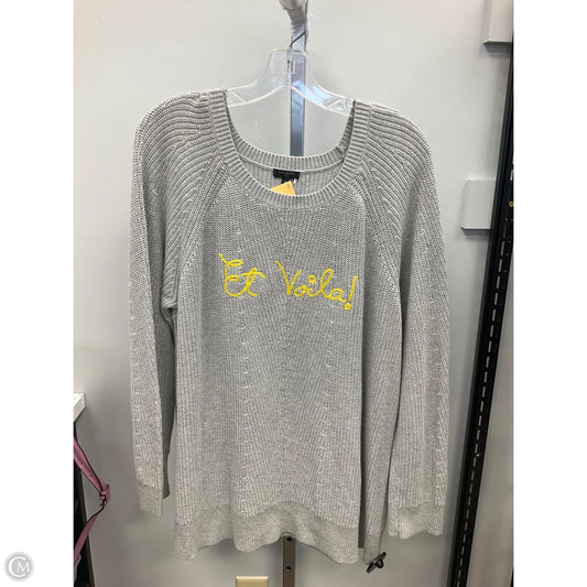 Sweater By Talbots In Grey, Size: 2x