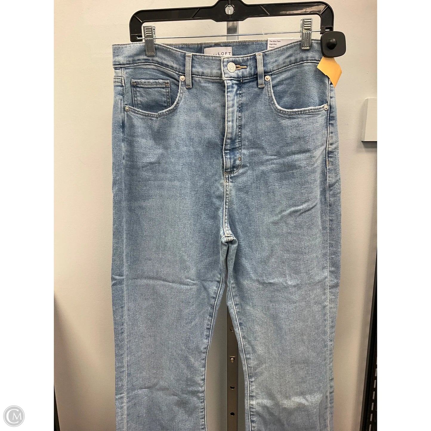 Jeans Flared By Loft In Blue Denim, Size: 10