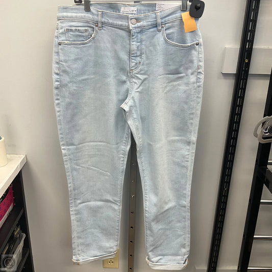 Jeans Boyfriend By Loft In Blue Denim, Size: 10