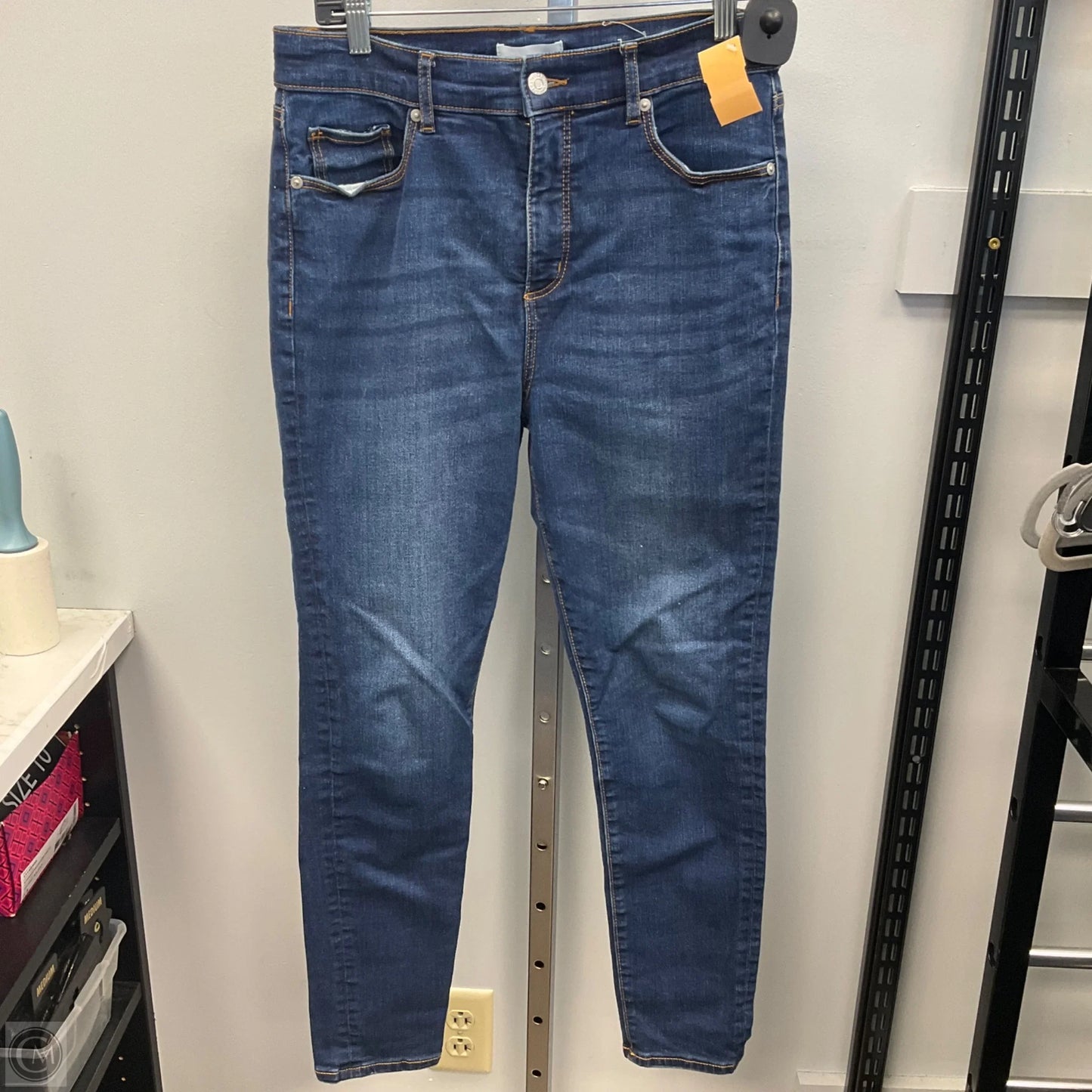 Jeans Skinny By Loft In Blue Denim, Size: 10