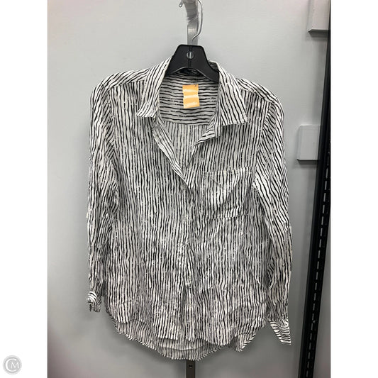 Top Long Sleeve By Velvet Heart In Black & White, Size: S