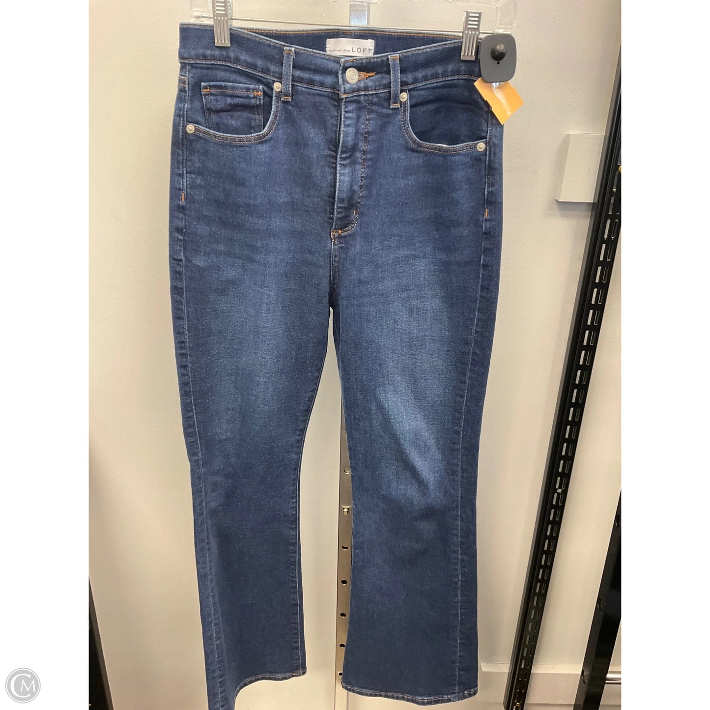 Jeans Flared By Loft In Blue Denim, Size: 8