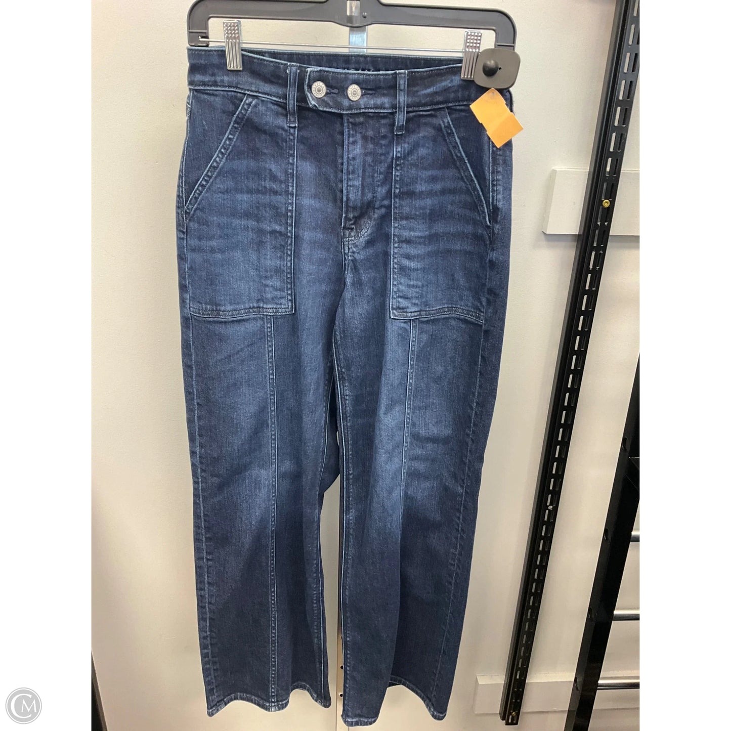 Jeans Wide Leg By American Eagle In Blue Denim, Size: 4p