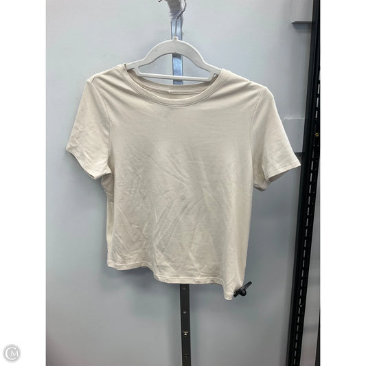 Top Short Sleeve Basic By Old Navy In Beige, Size: M