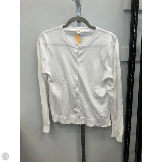 Sweater Cardigan By J. Crew In White, Size: L