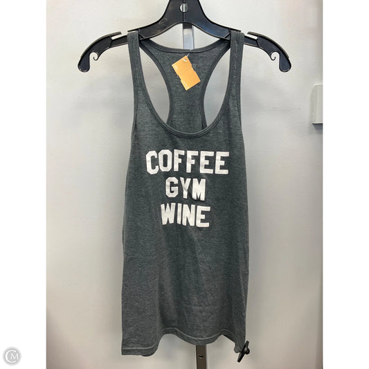 Tank Top By Clothes Mentor In Grey, Size: L