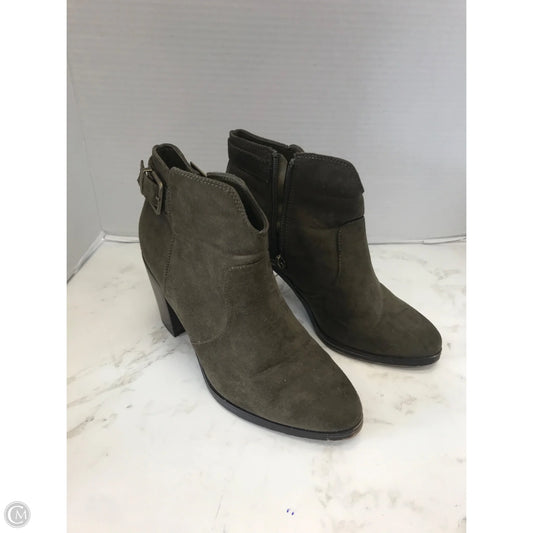 Boots Ankle Heels By Just Fab In Green, Size: 7.5
