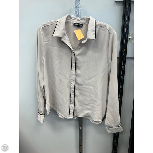 Top Long Sleeve By Modern Works In Taupe, Size: S