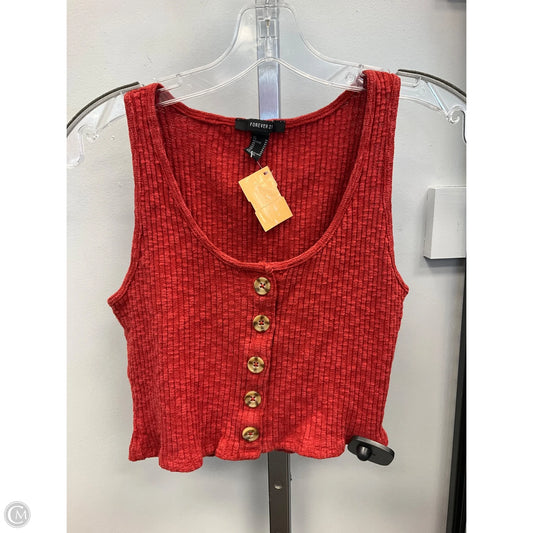Tank Top By Forever 21 In Red, Size: M