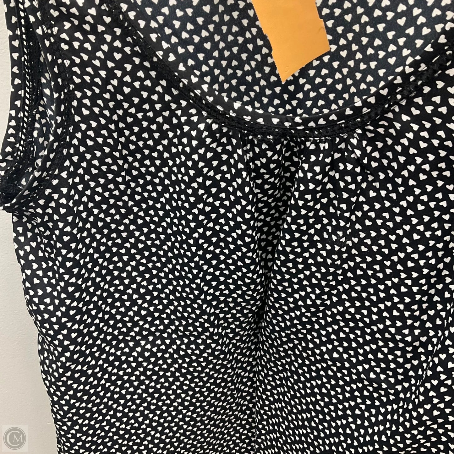 Top Sleeveless By Loft In Black & White, Size: M