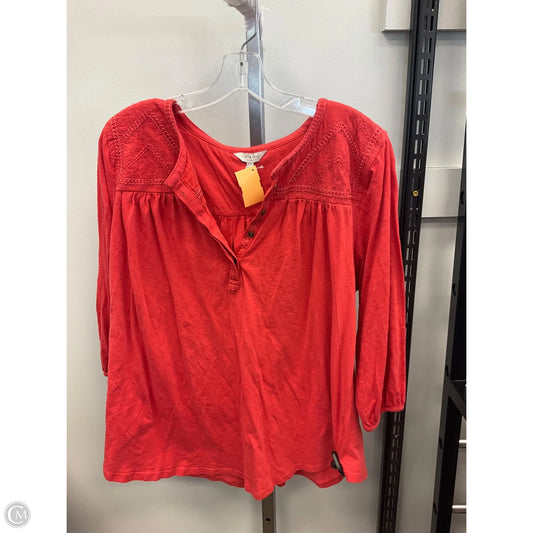 Top Short Sleeve By Lucky Brand In Red, Size: 2x