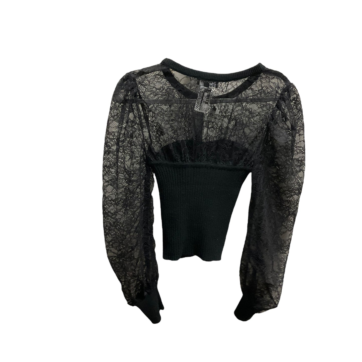 Top Long Sleeve By Express In Black, Size: S