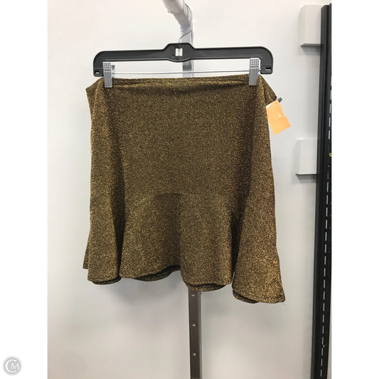 Skirt Mini & Short By Mi Ami In Gold, Size: Xl