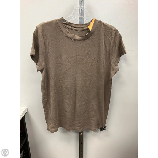 Top Short Sleeve Basic By A New Day In Brown, Size: L